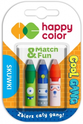 Radiera cu capac pentru roller cu rescriere, 3 bucati/blister, COOL GANG, Happy Color